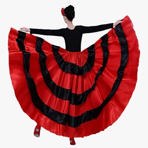 Flamenco belly dance women’s maxi skirt wiht ruffles - Picture 6 of 10